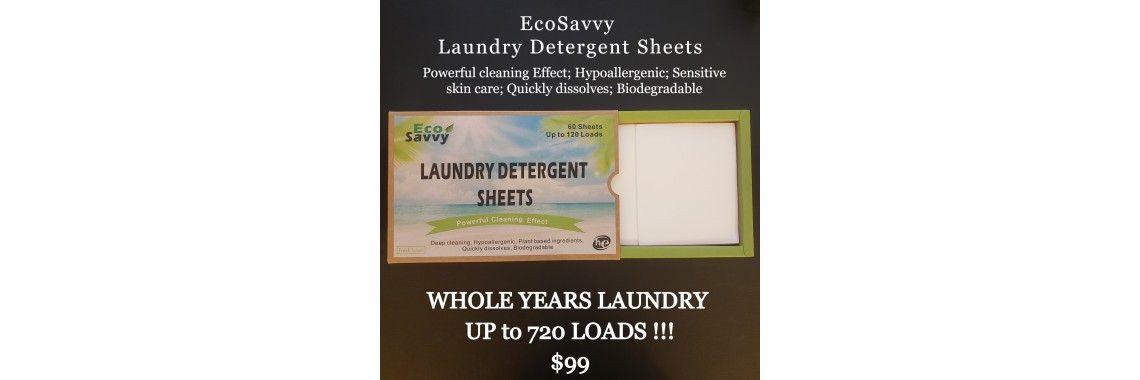 EcoSavvy  Laundry Detergent Sheets Whole Years laundry